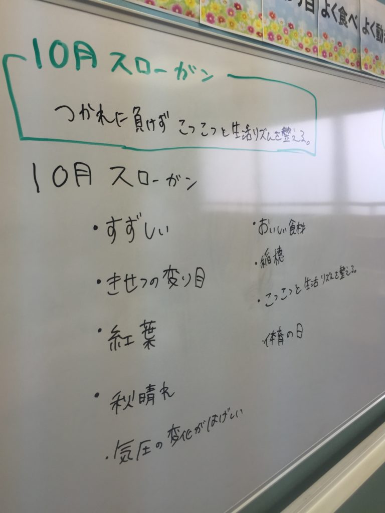 ９月の振り返りと１０月の目標設定を行いました