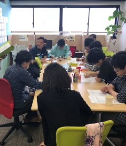 6月19日の合同面接会に向けてグループワークを開催しました。