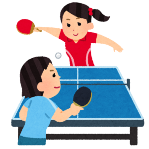 いつもと違う場所で思い切り卓球🏓